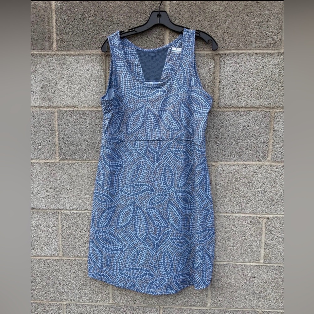 Columbia PFG Women's XL Midway Bay Active Tank Mini Dress Blues Cooling Vacation